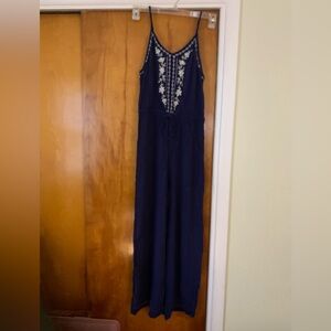 Knox Rose Dark Blue jumpsuit with White Detailing